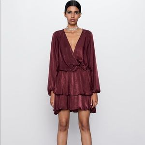 Ruffles satin dress